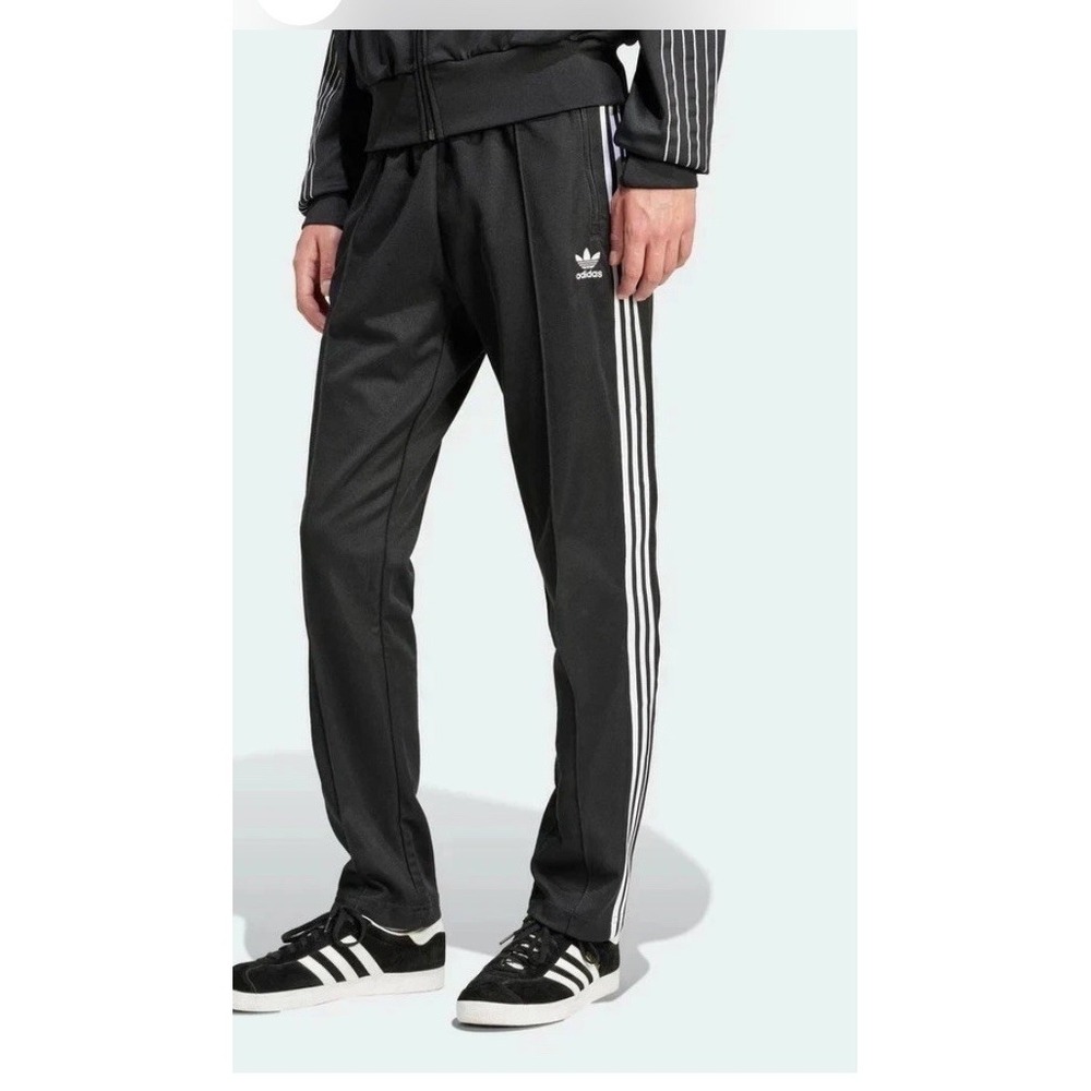 adidas Classic Track Pants Men's Sz S New Black White Originals 3 Stripes Pocket